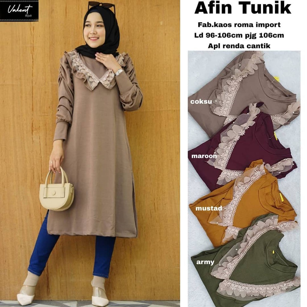 Atasan Wanita Tunik ANAYA Pakaian Wanita Kasual // Atasan Tunik Wanita Terbaru 2021 Kekinian Berhija