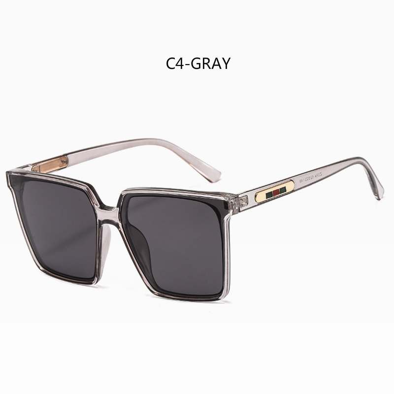 Fashion big box square Korean style personalized sunglasses with metal hinge