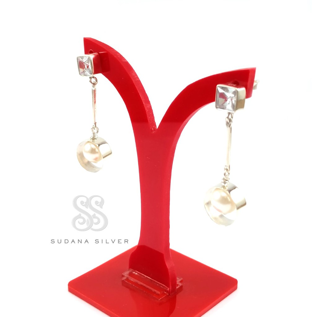 Anting Giwang Perak Mutiara Silver 925 Bali