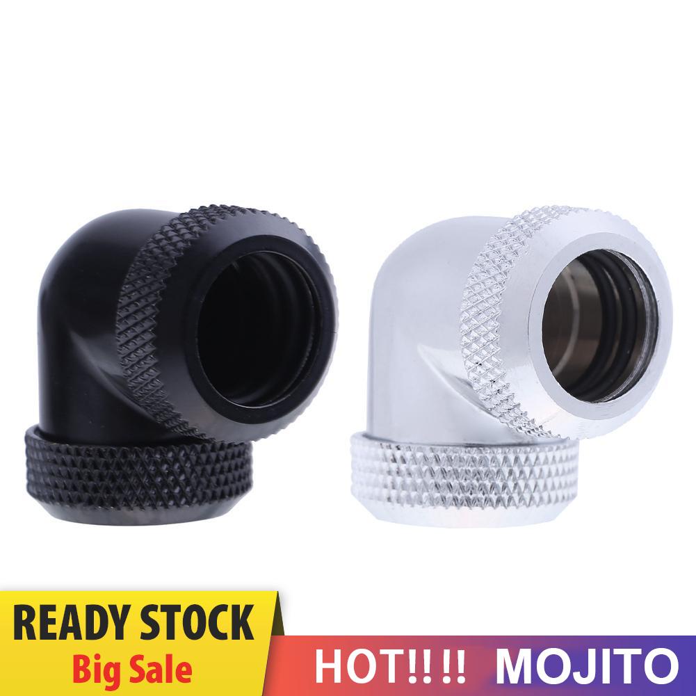 MOJITO 14mm OD G1/4 Inner Thread 90 Degree Tube Connector for PC Water Cooling