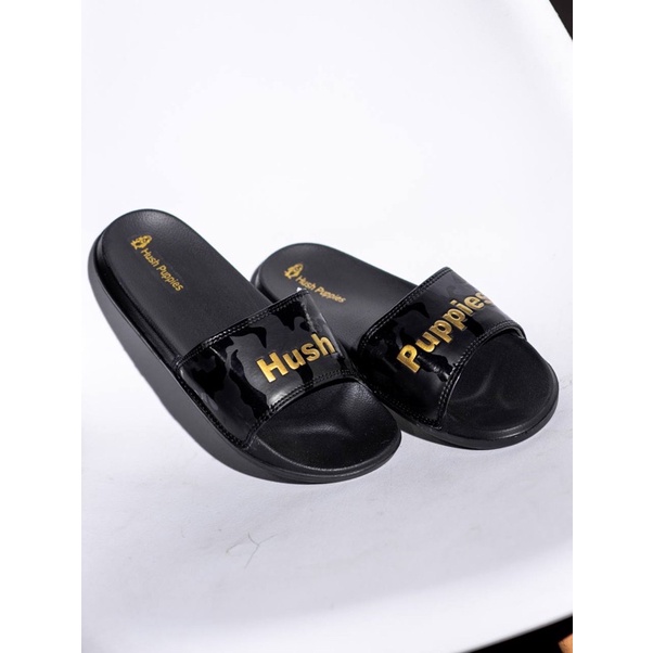 Sandal Hush Puppies Black Camo Big Logo