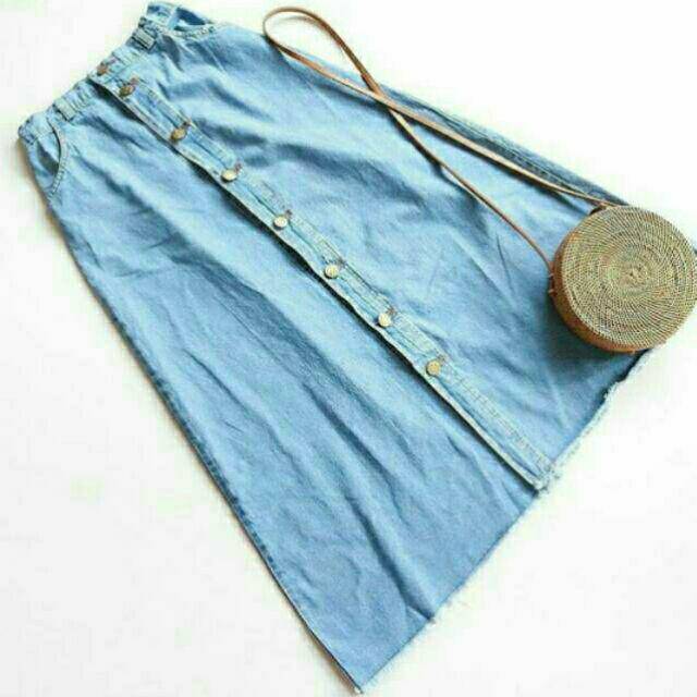 BUTTON SKIRT JEANS