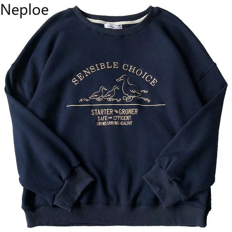 Sweater Crewneck Sensible Choice  - Allsize - Bahan Fleece tebal dan lembut - Outfit Wanita Dan Pria