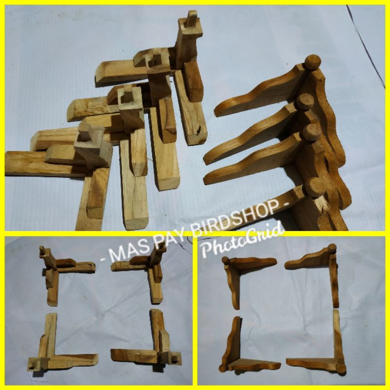 kaki sangkar burung kotak kayu 1set kaki meja, kosan