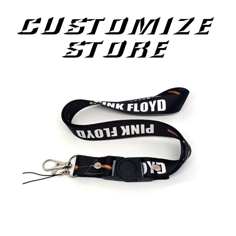 

LANYARD BAND PINK FLOYD TALI ID CARD GANTUNGAN HP PODS NAME TAG