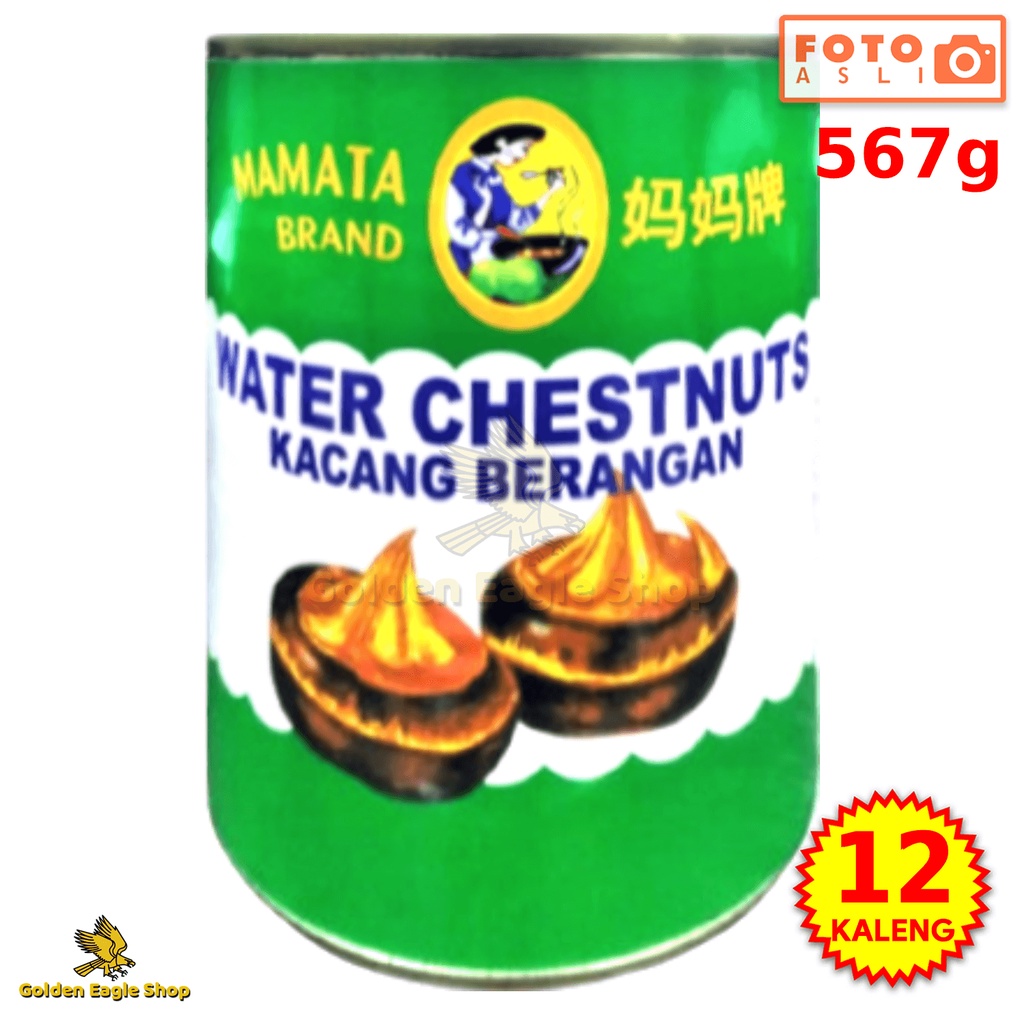 

[Isi 12 KALENG] Mamata Brand Water Chestnuts Kacang Barengan (12 Kaleng x 567gr) 567gr