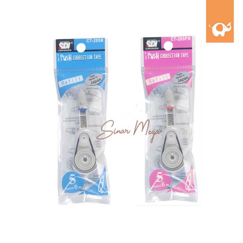 

SDI REFILL Correction Tape CT-205 i Push/ Isi Ulang Tip-x Kertas Berkualitas