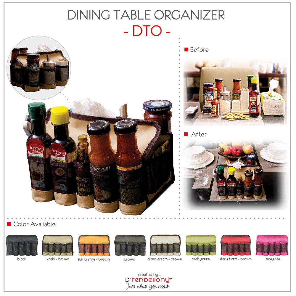 Drenbellony Dining Table Organizer Khaki Tempat Tissue Drenbellony Dining Table Organizer Khaki Tempat Tissue