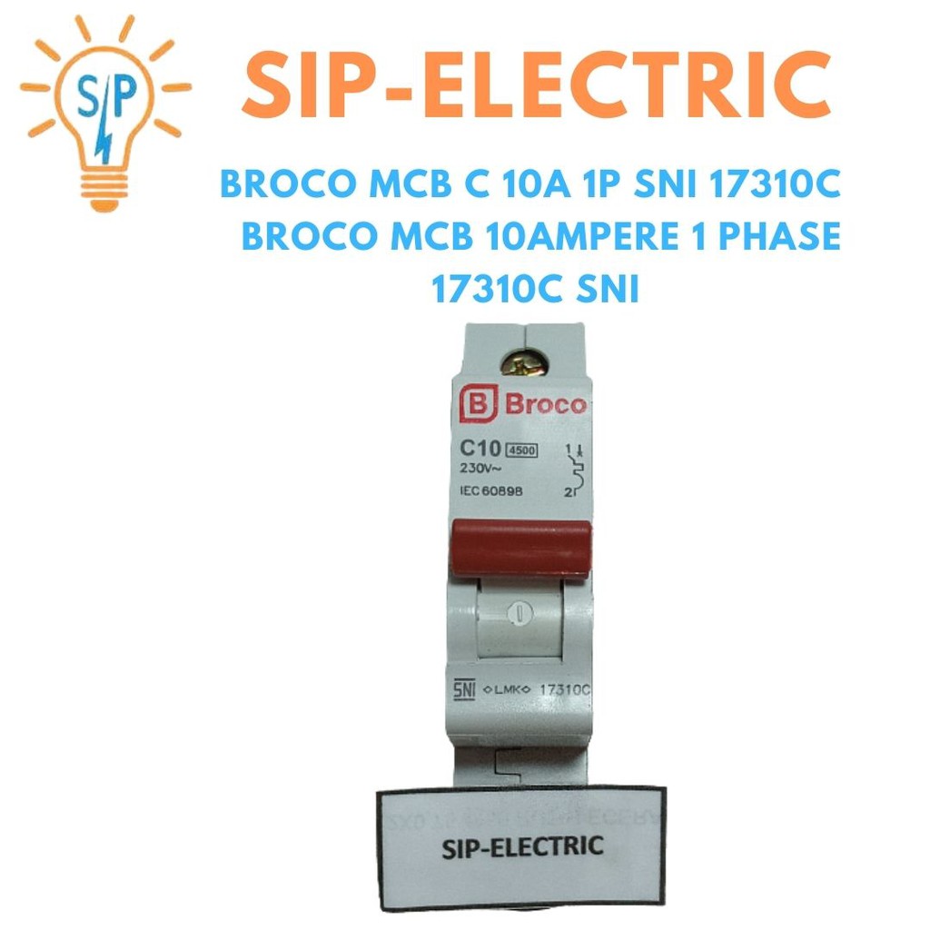 Broco Mcb C 10A 1P Sni 17310C / Broco Mcb 10Ampere 1 Phase 17310C Sni