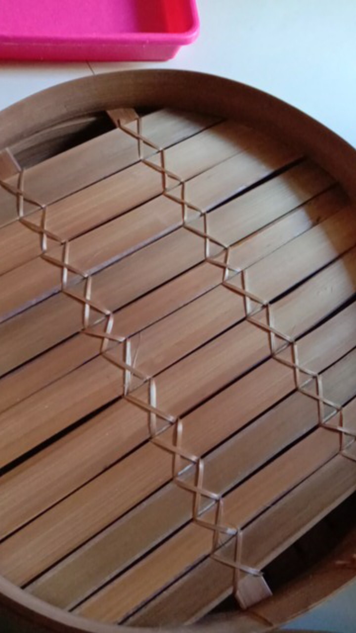 Streamer Klakat Bambu Dimsum 35cm | Kukusan Bambu - 2 Wadah + 1 Tutup