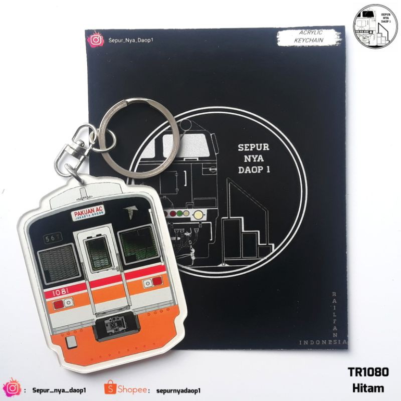 Gantungan kunci KRL Tr1080 Hitam