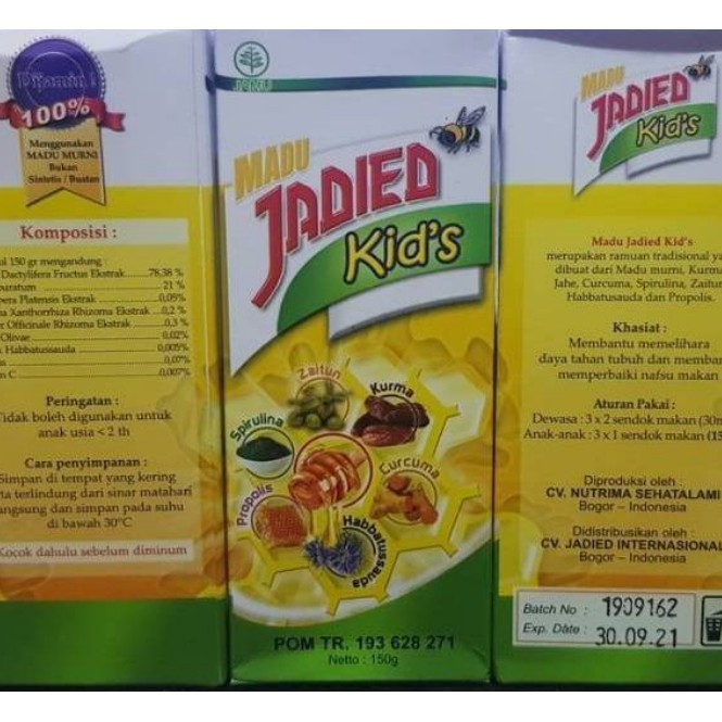 

Jadied Kids - Madu Anak Cerdas dan Sehat