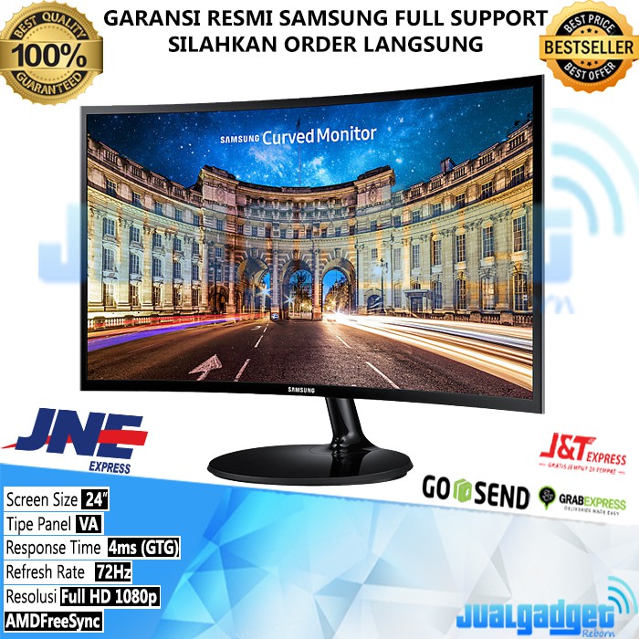 Samsung Curved Gaming LED Monitor 24 inch C24F390 - 72Hz - 4ms