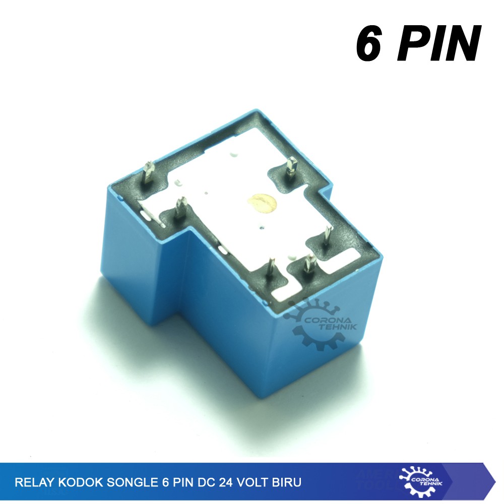 Relay Kodok Songle 6 Pin DC 24 Volt Biru