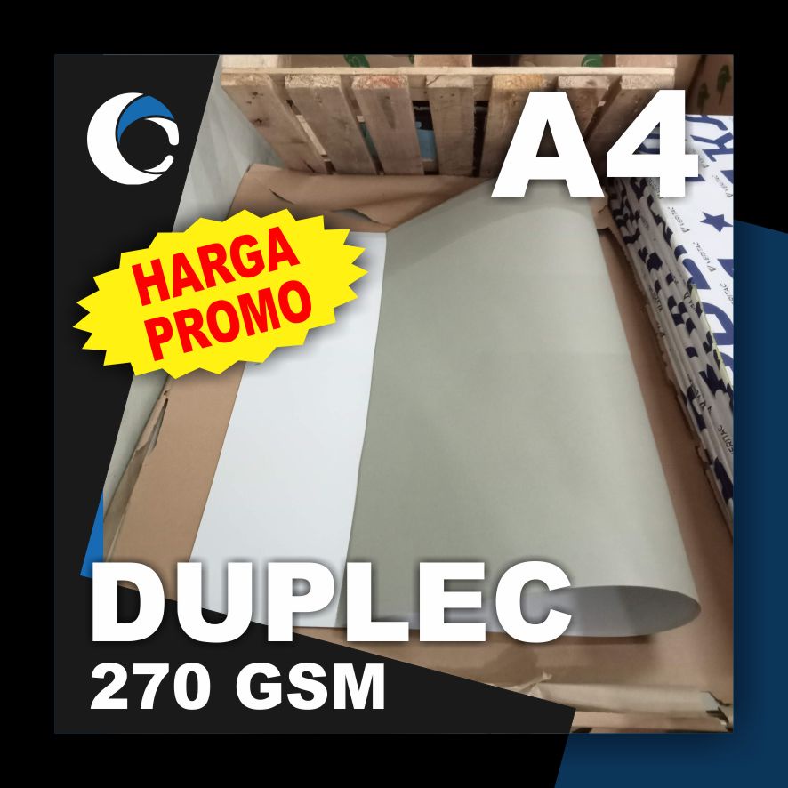 

KERTAS DUPLEC 270 GSM Uk [ A4 ] 21 cm X 29.7 cm ( 50 LEMBAR )