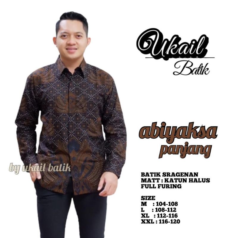 Kemeja Batik Pria Lengan Panjang Kahiyang Patel Lapis Furing Bahan Katun Halus Premium