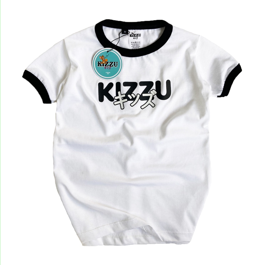 Kizzu Baju Kaos Distro Anak Laki Laki Umur 1-12 Tahun Bahan Cotton - Font CR - Eevyx Store