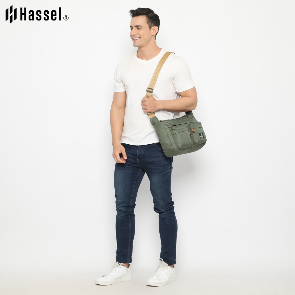 Tas Selempang Pria Hassel Premiere / Tas Waist Bag Pria / Tas Selempang Wanita / Tas Slempang Pria atau Wanita / Tas Original