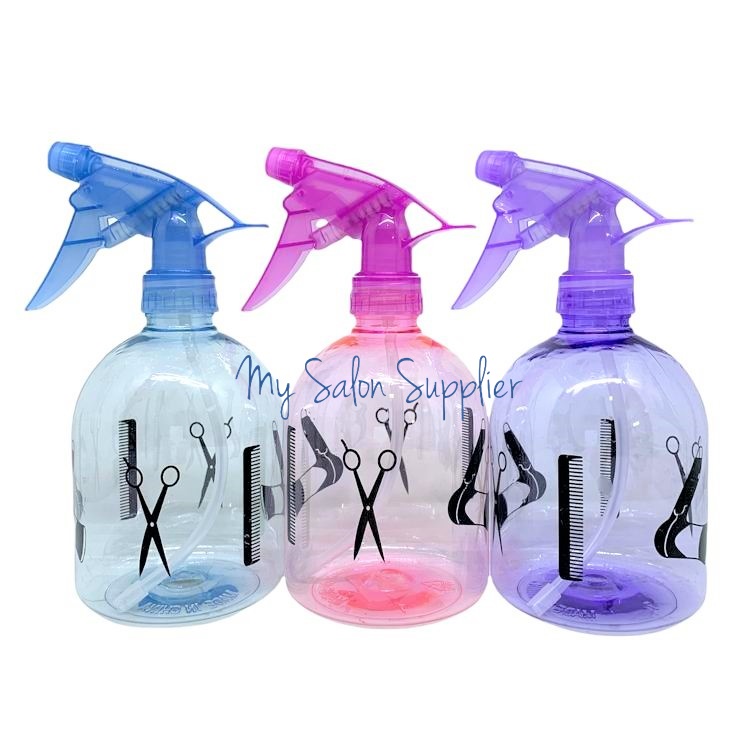 Botol Spray Salon / Barber Gambar Gunting Warna BESAR 550ml