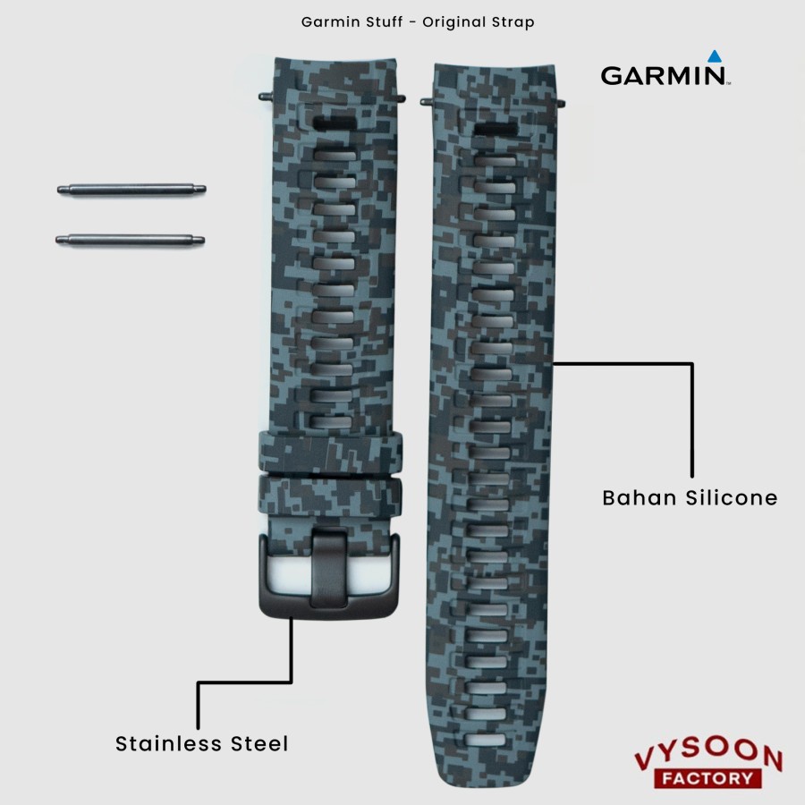 Strap Rubber Tali Karet Jam Smartwatch Garmin Instinct - Camo Graphite