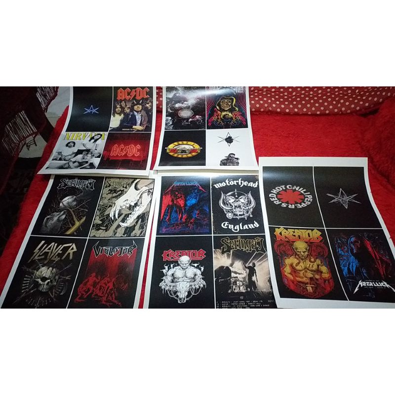 

murah!! poster band UK A5 16pcs / A6 24 pcs/bahan artcartoon tebal 260/open costume gambar