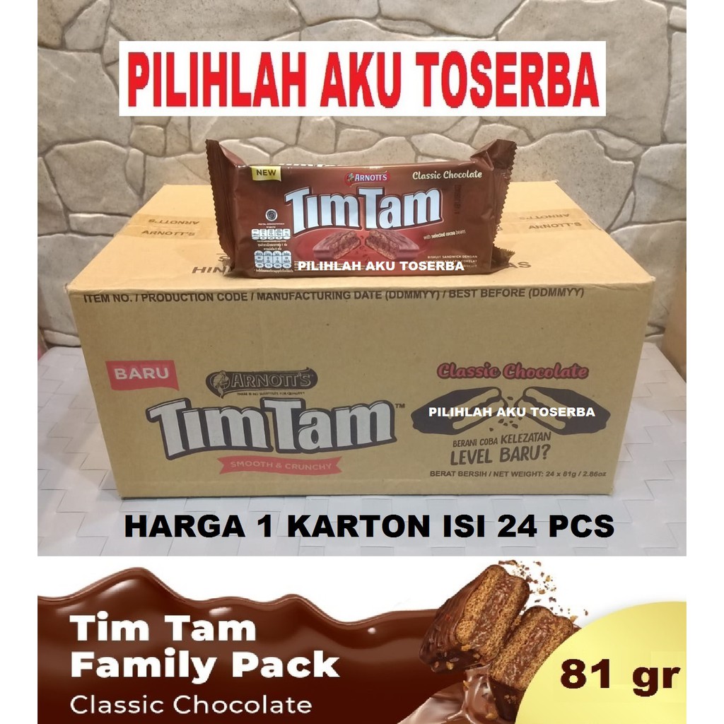 Tim Tam Classic Chocolate 81 gram - ( HARGA 1 KARTON ISI 24 PCS )
