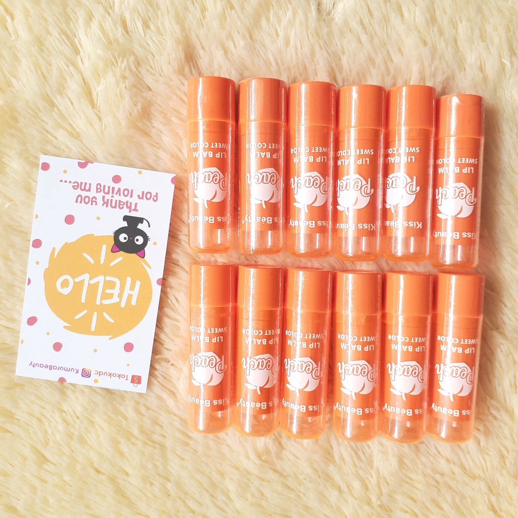 KISS BEAUTY MAGIC LIP BALM PEACH / ALOEVERA