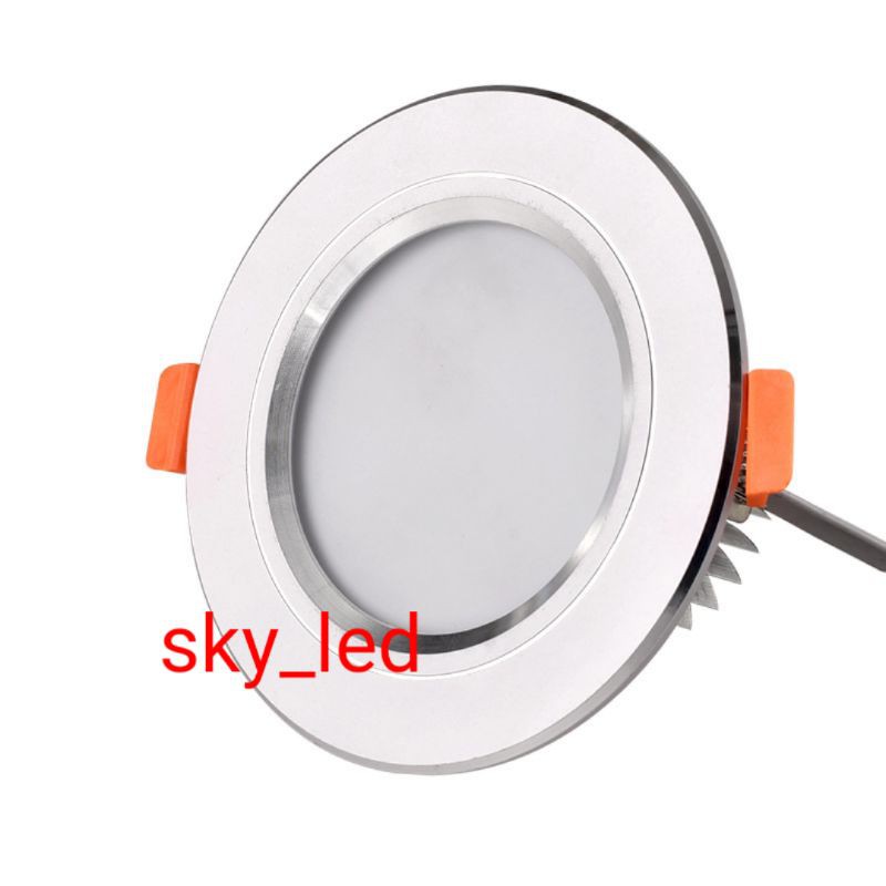 lampu led 3color downlight cahaya 5w 220v /panel lampu cahaya putih