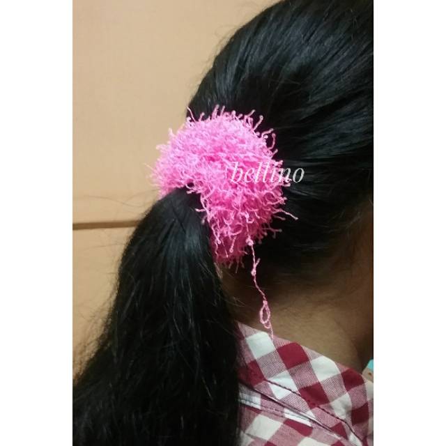 Ukuran 7cm Kecil Ikat Rambut Bihun Wanita Murah Elastis / Ikat Rambut Donat Serabut Kunciran