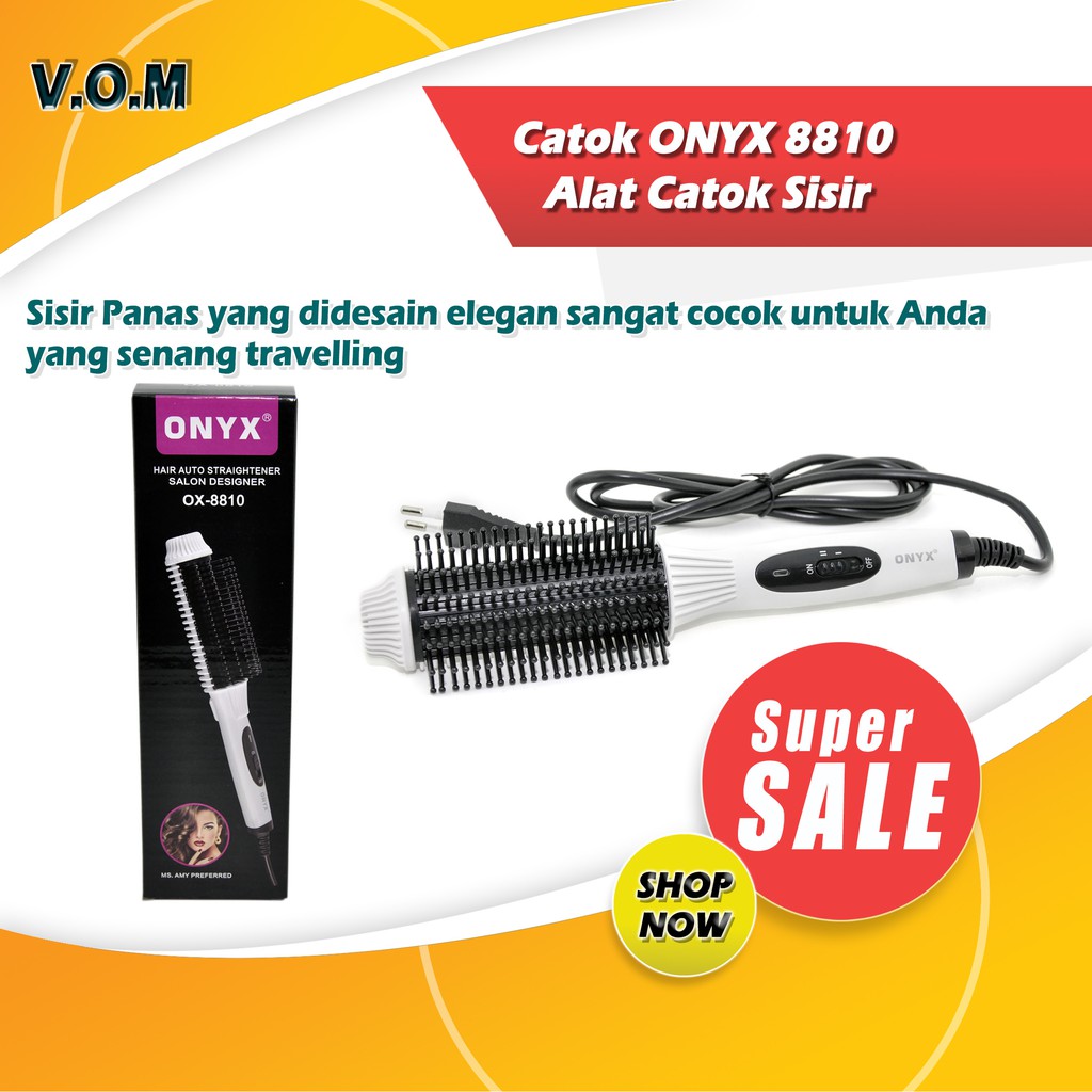 VOM Catok Rambut Onyx OX-8810 / Catok Sisir - 0261