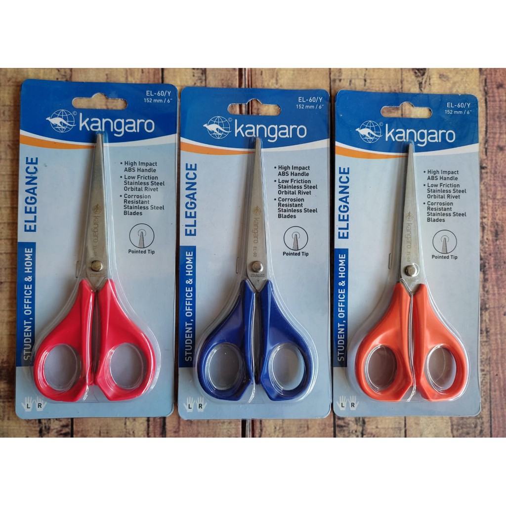 Gunting Kangaro EL-60 6 inch - Original Stainless Steel Scissors 152 mm