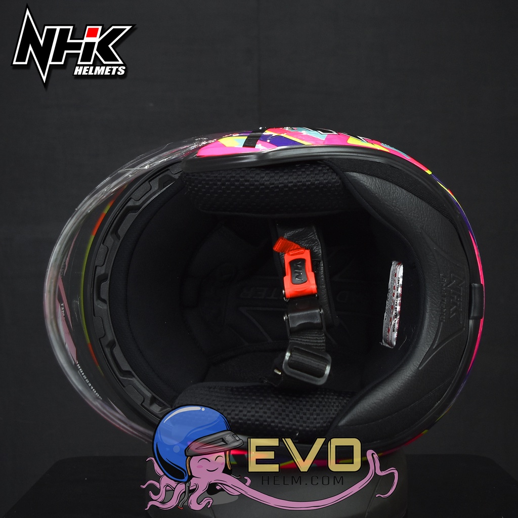 HELM NHK R6 PIGMENT PINK FLUO - YELLOW - ORANGE