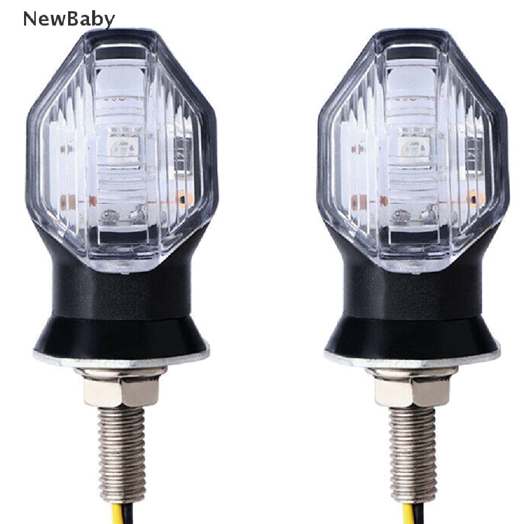 2pcs Lampu Indikator Sein 1LED Warna Amber Untuk Motor Universal