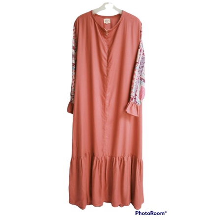 Salira Gamis home dress daster motif kombinasi busui katun rayon twill mix viscose