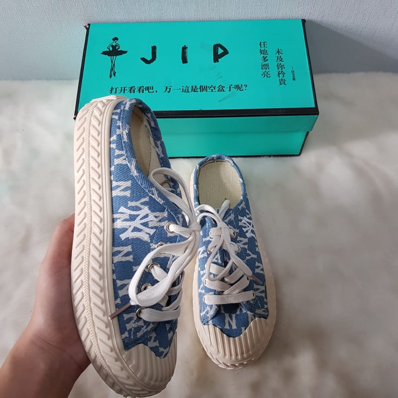 DDS1013 Sneakers Wanita Korea Import Sepatu Tali Kekinian Wanita-Blue