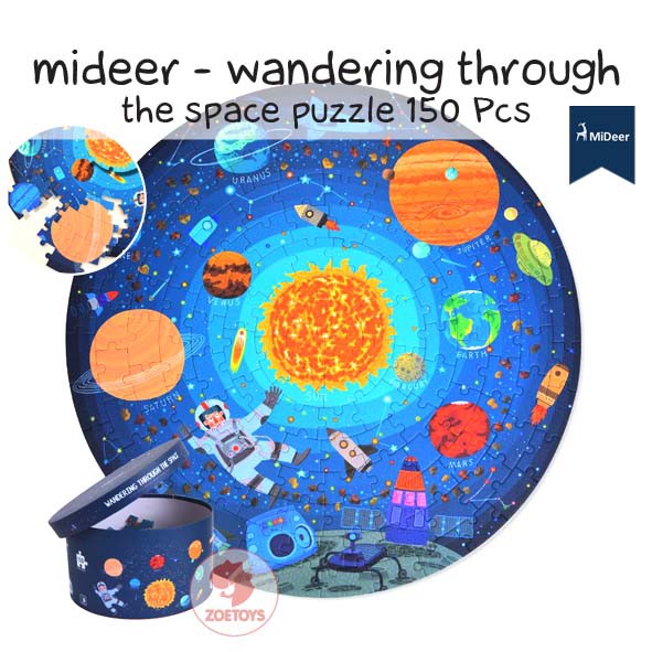 Zoetoys Mideer Wandering Through The Space Round Puzzle 150 Pcs | A Day In The Forest | Dive into the Sea | Bulat Cari Kado Natal