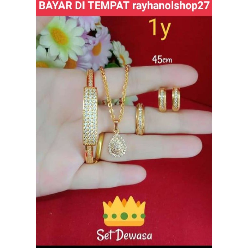 SET XUPING WANITA DEWASA LENGKAP MOTIF PILIHAN LAPIS EMAS 24 K MEWAH ELEGAN