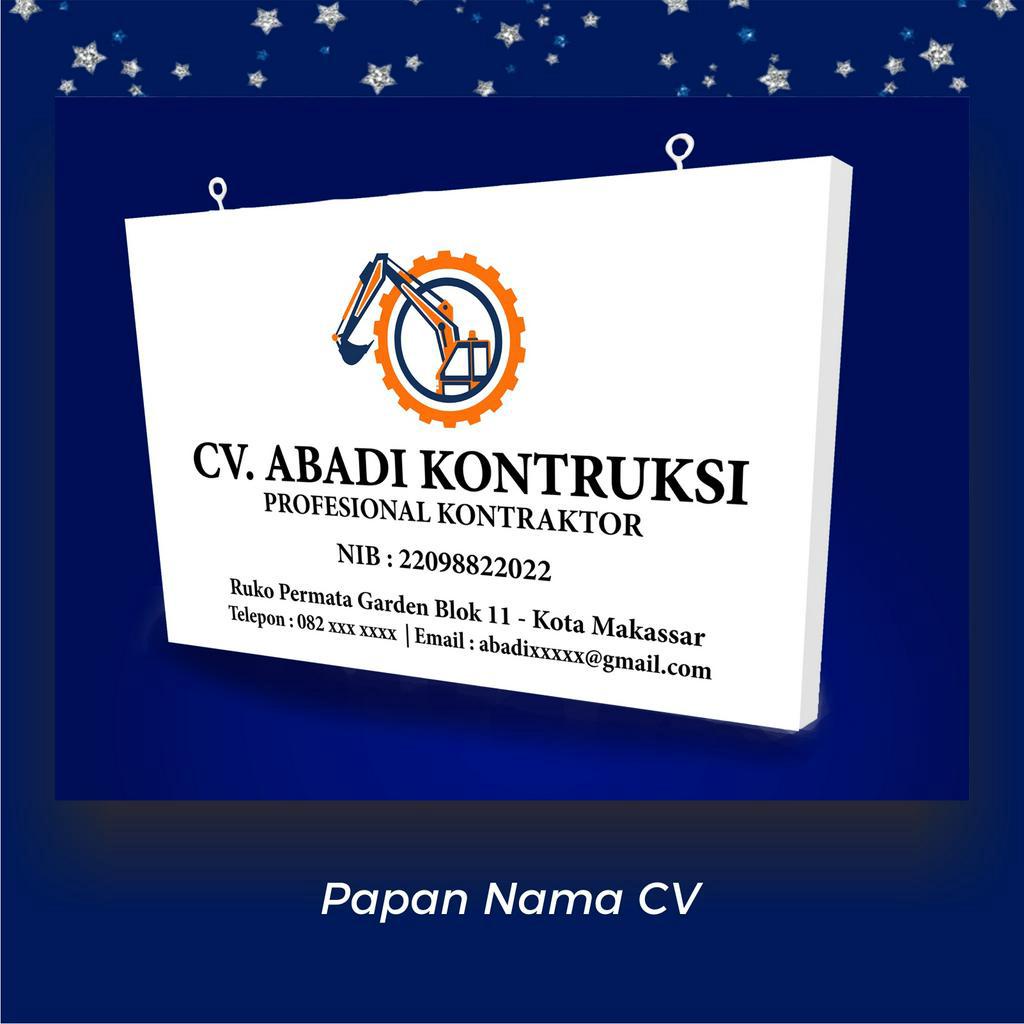 

Papan Nama CV Badan Usaha
