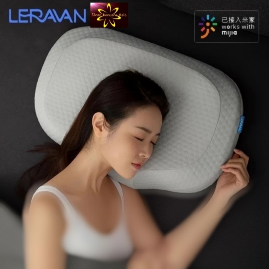 LERAVAN Pemijat Leher Bantal Tidur AI Kontrol Suara Pintar Pijat