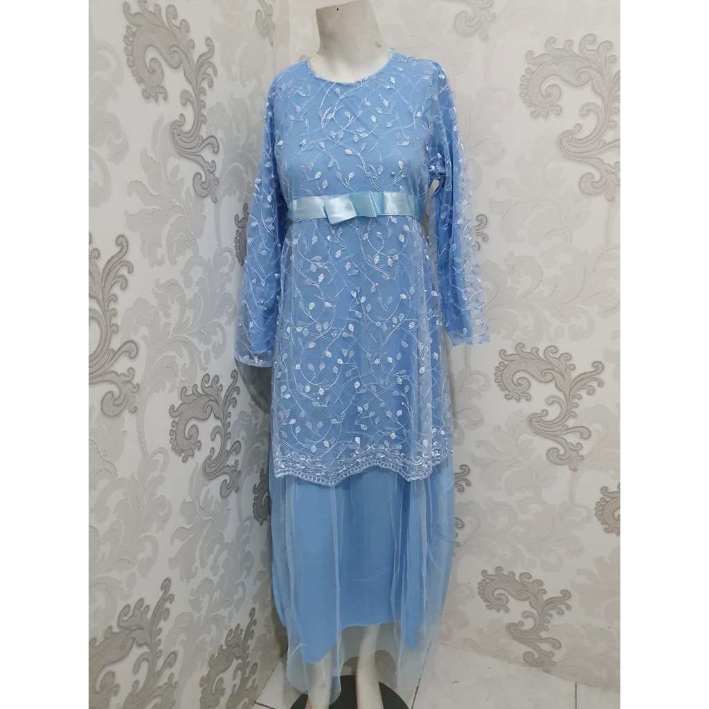 O2 Fashion / Maxi Almira / bisa cod / gamis tile mutiara model terbaru