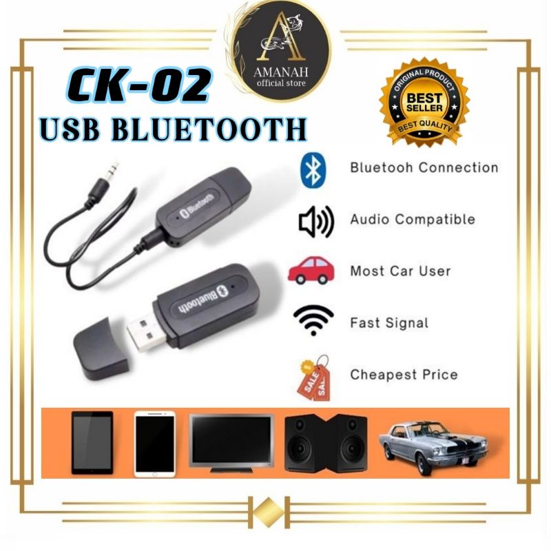 USB BLUETOOTH AUDIO RECEIVER CK02 CK-02 SAMBUNGAN BLUETOOTH RECEIVER TERMURAH BERGARANSI