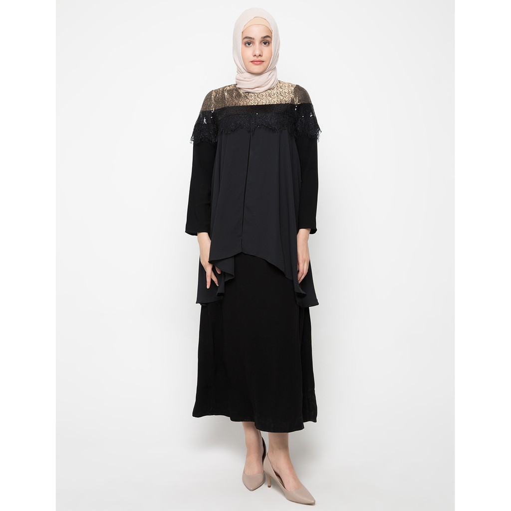 Cardinal Femme Gamis dress - Hitam