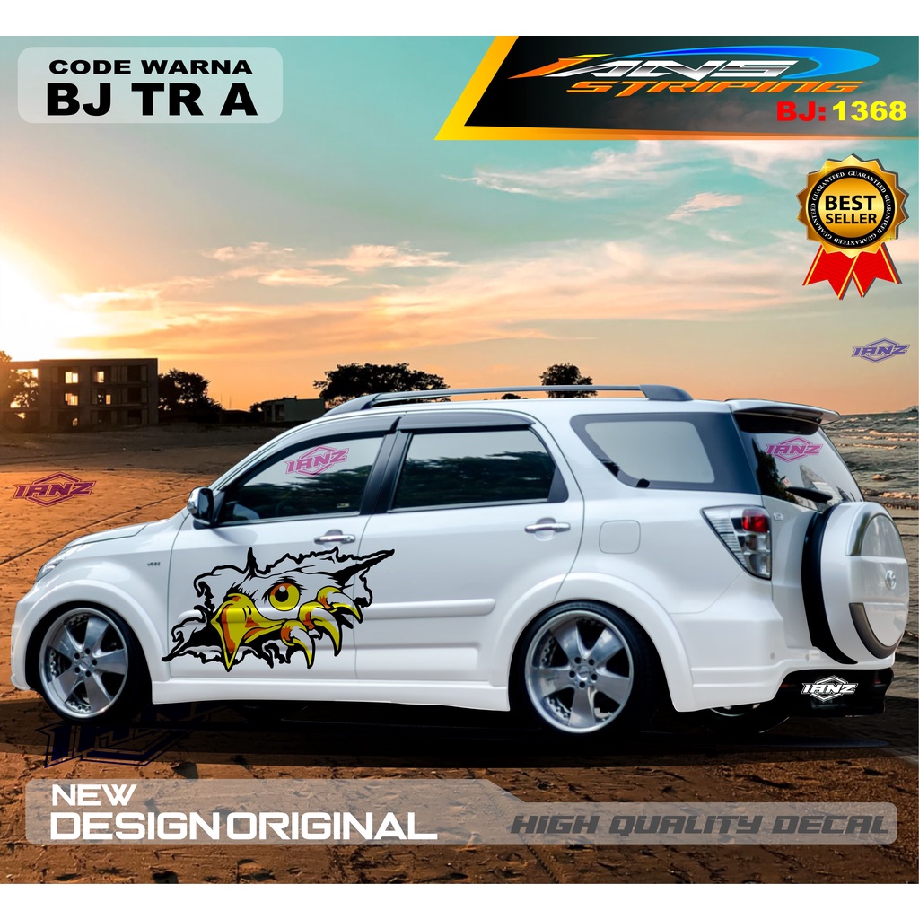 STICKER DECAL MATA ELANG UNTUK MOBIL TERIOS / VARIASI STICKER MOBIL AVANZA XENIA INNOVA