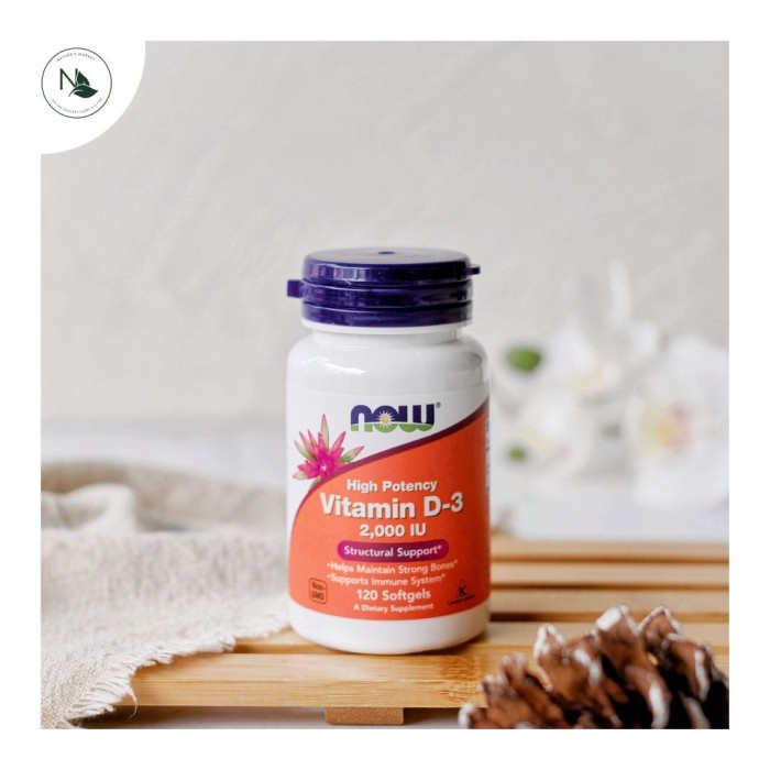 

Now High Potency Vitamin D3 2000 IU - 120 softgels