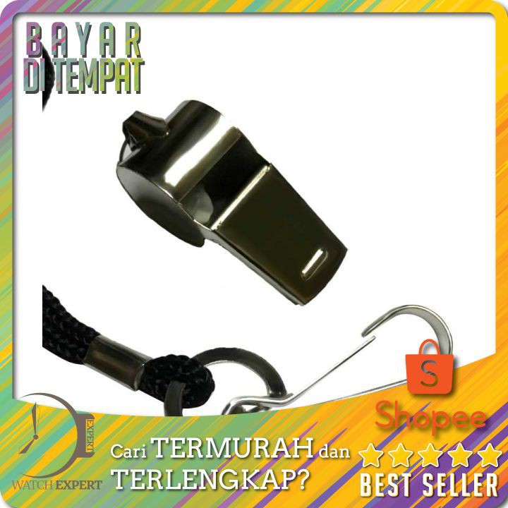 TERLARIS Peluit Wasit Classic Bahan Metal Whistle dengan Lanyard