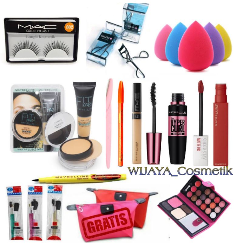 Paket make up Maybelline Super Lengkap / Paket Kosmetik Maybelline Lengkap / Kosmetik / Make up / Ke