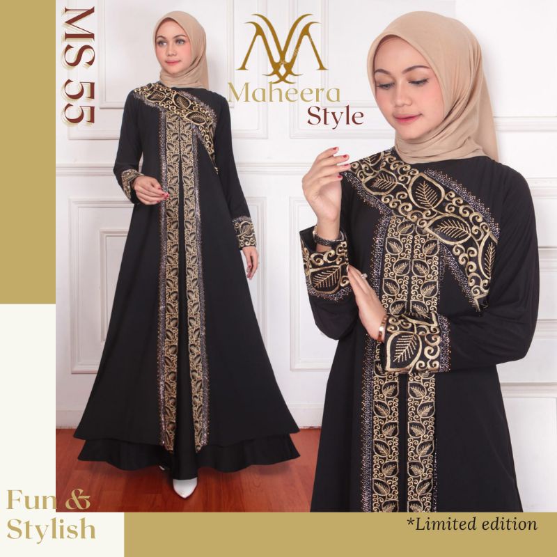 PROMO TOKO BARU!! ABAYA BORDIR PREMIUM || by : Maheera Style