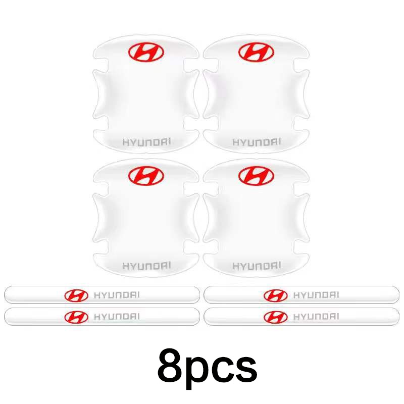 Stiker Pelindung Gagang Pintu Mobil Universal Invisible Untuk Hyundai I10 Getz Grand Starex Accent Elantra Atata Sonata Santa Fe Trajet Tucson I40 Ioniq