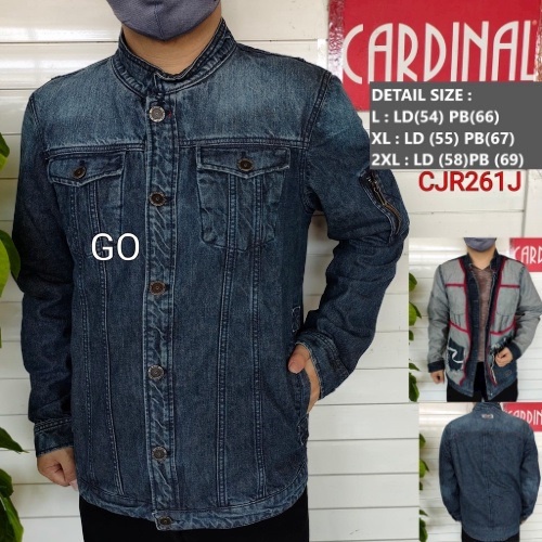 BB JA JDA CARDINAL JAKET JEANS Cowok Jaket Cowok Denim Bagus Jaket Pria