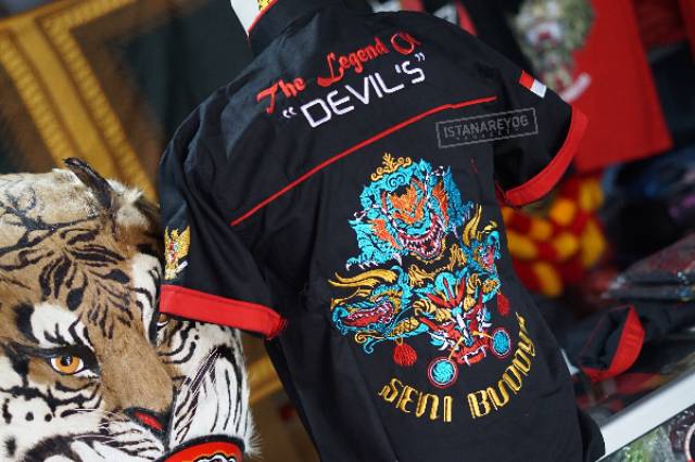 KEMEJA / HEM BORDIR REOG MOTIF THE LEGEND OF DEVIL BAJU REOG PONOROGO BAJU JARANAN